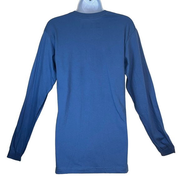 NEFF T-Shirt Graphic Print Tongue Out Crew Long Sleeve Blue Tee - Picture 2 of 12